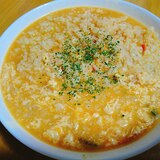 辛ラーメンで締めのチーズ雑炊